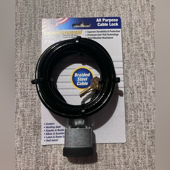 NWT Commando | Cable Lock Steel | Military-Grade | 8 Ft. - Picture 2 of 2